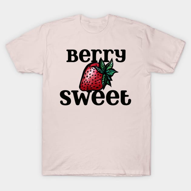 Berry Sweet Strawberry T-Shirt by bubbsnugg